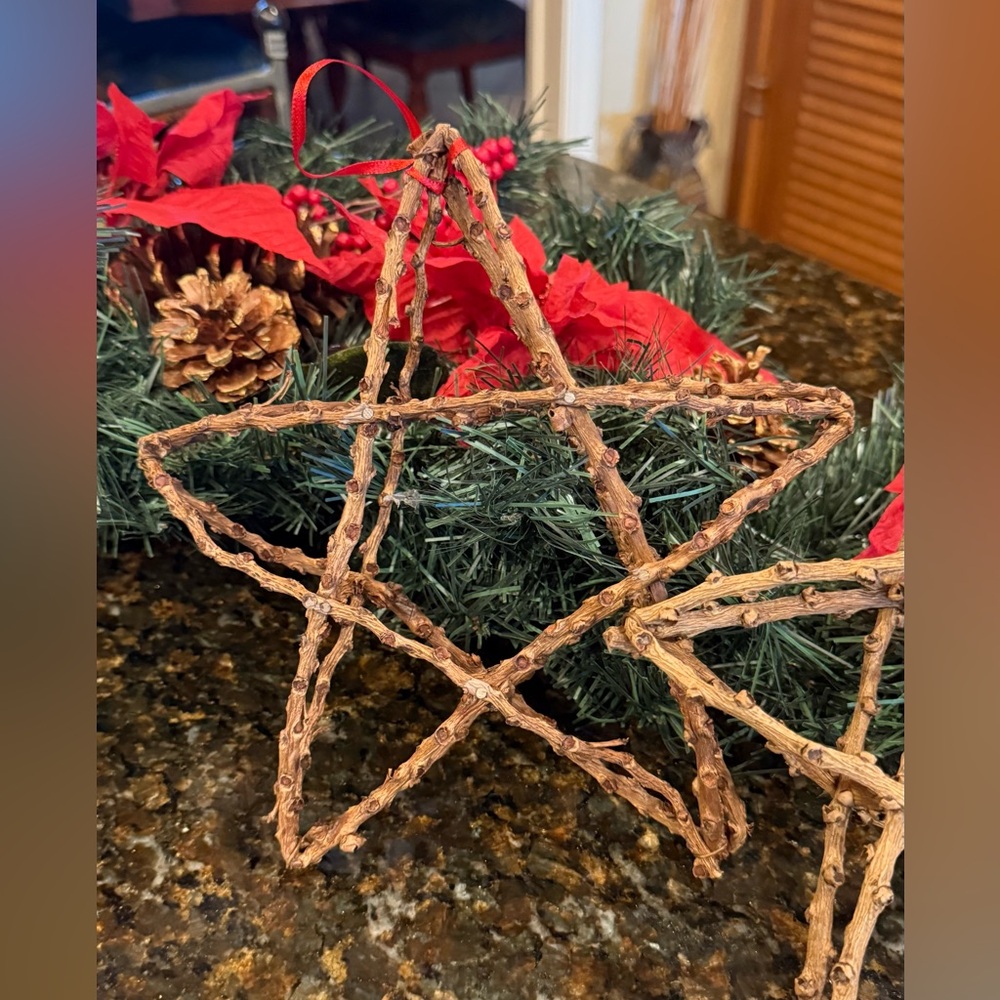 Rustic Handmade Willow Twig Stars - Set of 2 - Picture 3 of 12